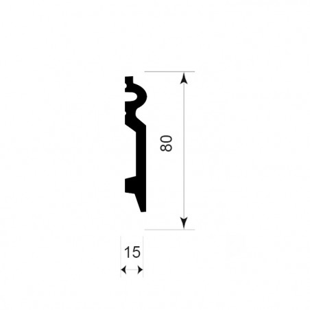 Klasyczna Biała Listwa przypodłogowa 8 cm LCL-07 Inspirum - 6 - Listwy przypodłogowe