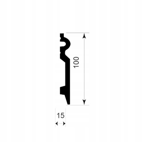 Klasyczna Biała listwa przypodłogowa 10 cm LCL-08 Inspirum - 6 - Listwy przypodłogowe