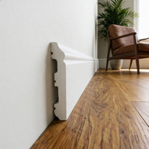 Alternative view of Klasyczna Biała Listwa przypodłogowa 8 cm LCL-07