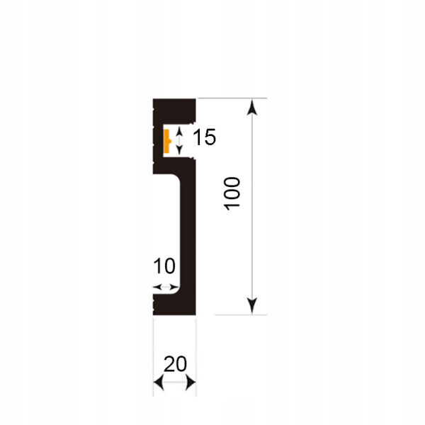 Listwa przypodlogowa przerkoj lcl-15