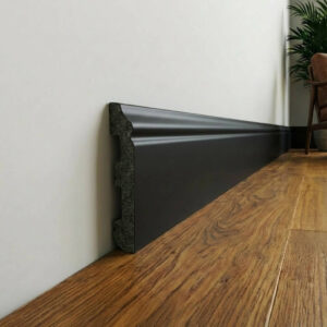 Klasyczna Czarna Listwa przypodłogowa 8 cm lcl-07b