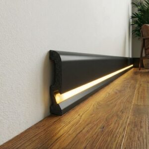Listwa Przypodłogowa Czarna Led LCL-16B