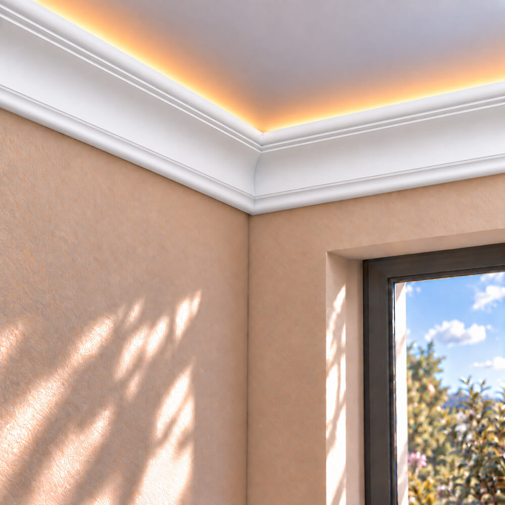 Sztukateria LED Sufitowa Oświetleniowa Biała MKLO-09